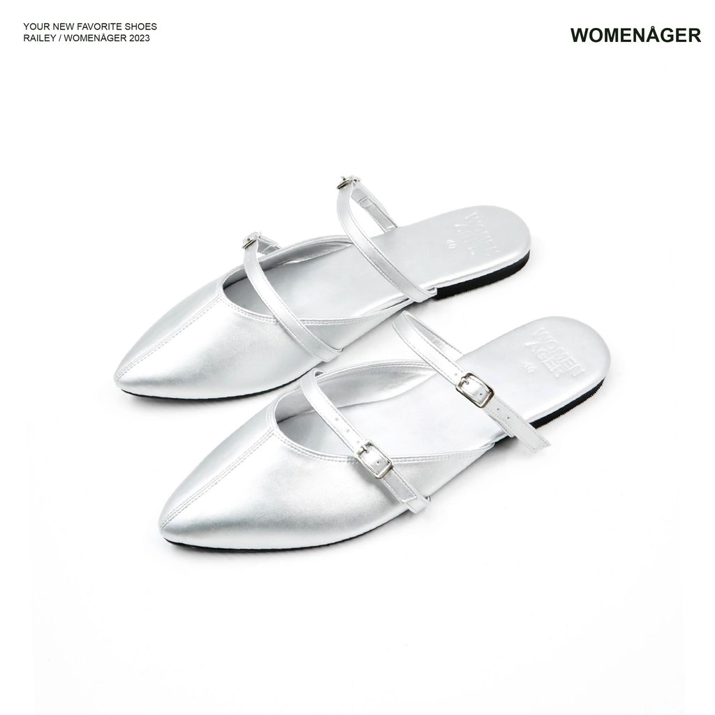 womenager - Railey Sier รองเท้าหัวแหลมเปิดส้น