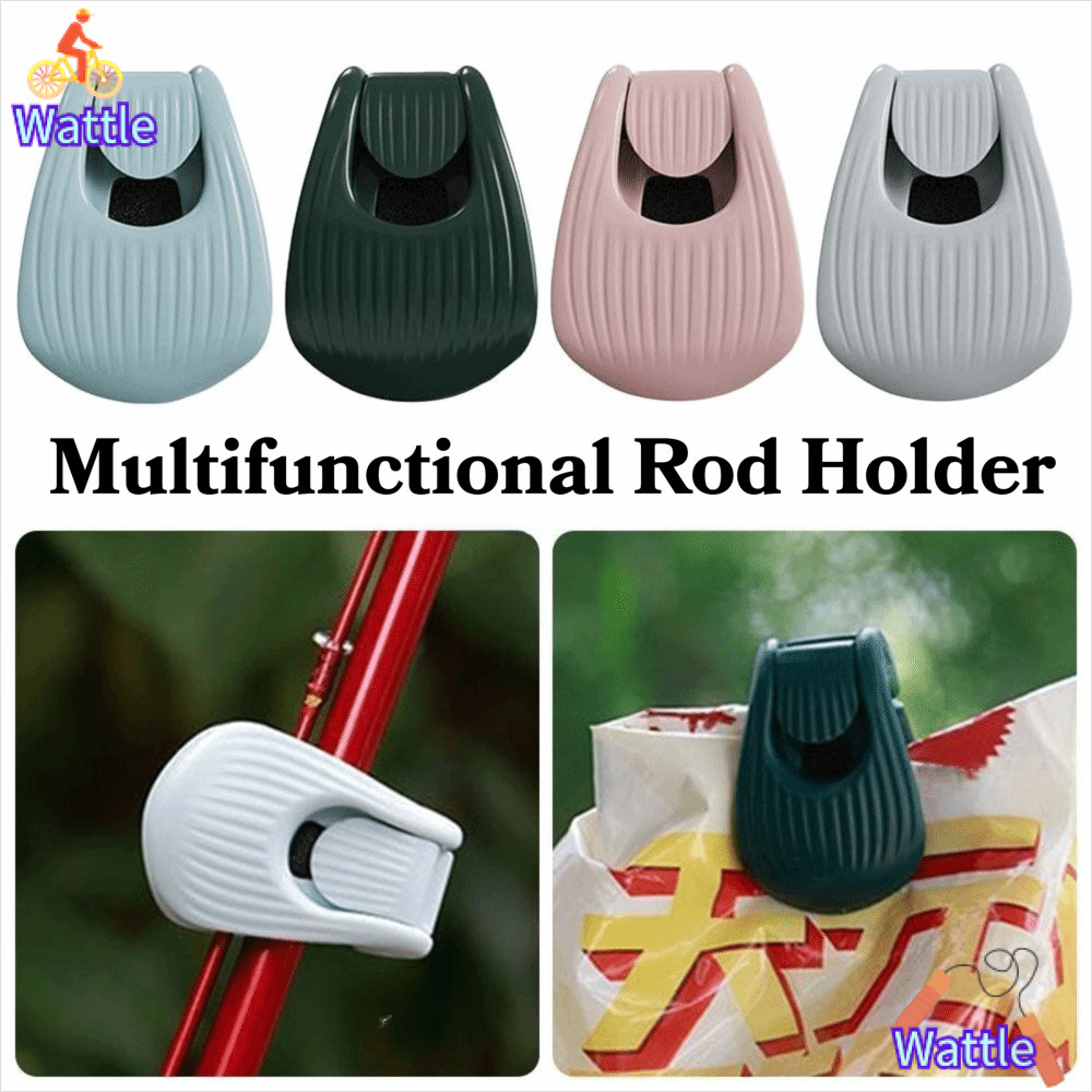 WATTLE 1/4 ชิ้นที่วางคันเบ็ดมัลติฟังก์ชั่น,คลิปเก็บขนมคลิปคันเบ็ดกันลื่น,แบบพกพาติดผนังทนทานคันเบ็ดผู้ให้บริการอุปกรณ์ตกปลา