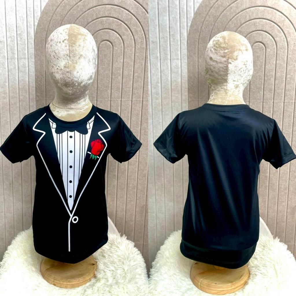 [ พร้อมส่ง ] TMS เสื้อผ้ายืด คอกลม เด็ก ผู้ชาย ผู้หญิง พิมพ์ลาย น่ารัก แฟชั่น ใส่สบาย ไม่ร้อน ขนาด S-2XL ผ้ากีฬา