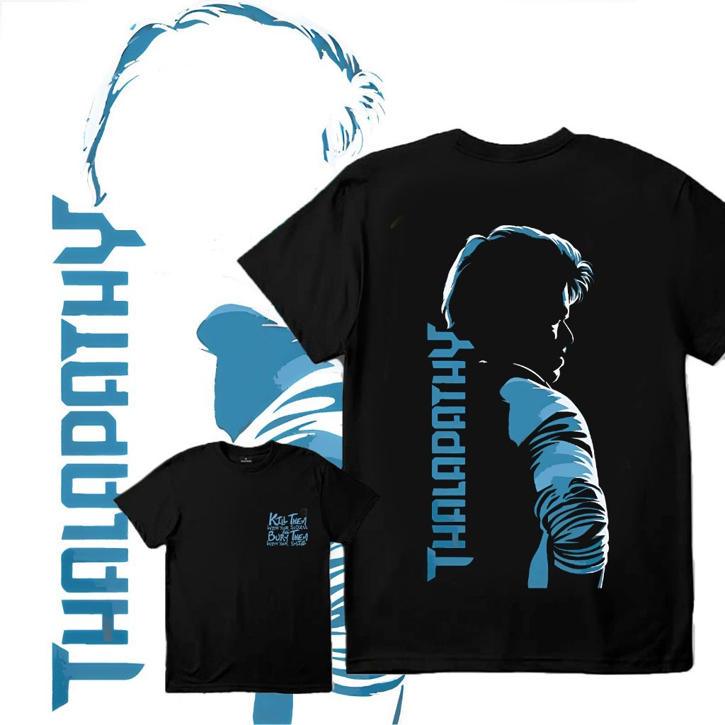 เสื้อยืดแฟชั่น BAJU JANA NAYAGAN VIJAY MOVIE COTTON ผู้ใหญ่และเสื้อยืด BAJU 05