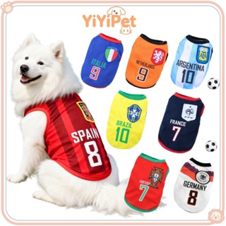 ชุดฟุตบอลสุนัขขนาดใหญ่แฟชั่นเสื้อกั๊กฤดูร้อนเสื้อยืดเสื้อกั๊…