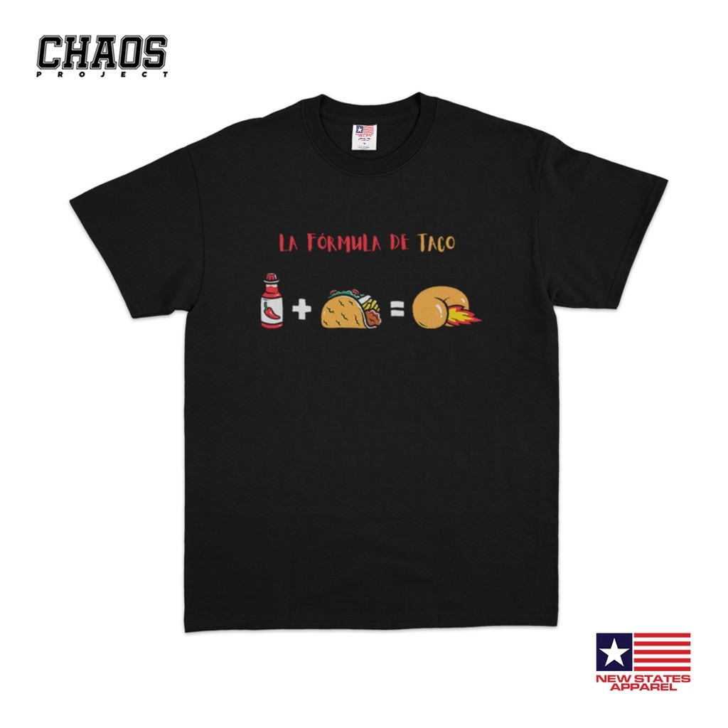 เสื้อยืดผู้ชาย Foodies - La Formula de Taco | เสื้อยืดอาหาร