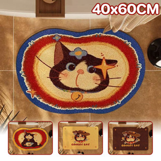 COD พรมห้องน้ํา ลายแมวน่ารัก 40x60 CM ซับน้ำได้ดี กันลื่น ทน…