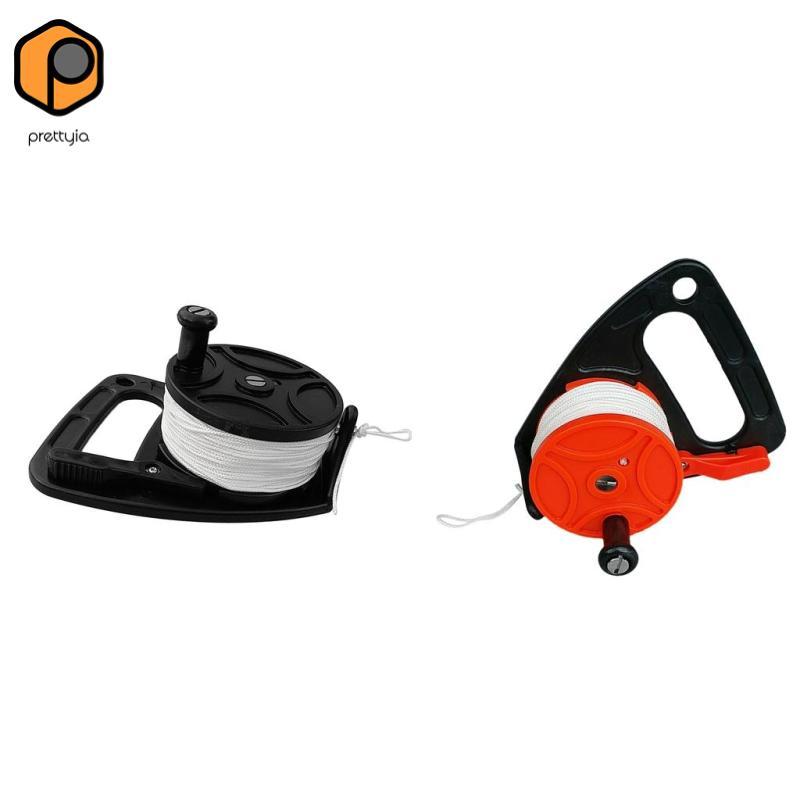 Prettyia SMB Reel สำหรับดำน้ำ wreck diver พร้อมที่จับและสายเชือกลำแสง