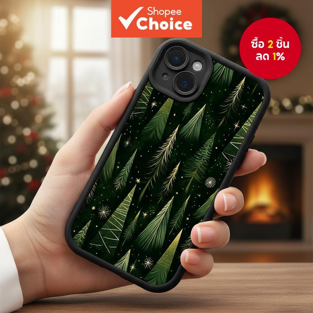JURSUE เคสโทรศัพท์ป้องกันกระแทกนุ่มธีมคริสต์มาสสุดเก๋สําหรับ iPhone 17 Air 16 15 14 13 12 11 Pro Max