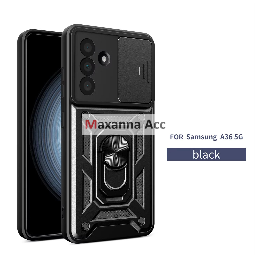 [MAXNA] Case Robot Armor Slide Camera Samsung A36 (5G) / Transformer Ring Open Close Camera Samsung 