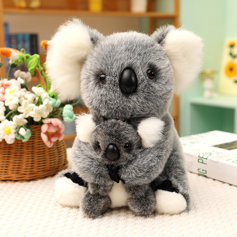 Cross-Border ขายร้อนจําลอง Australian Koala Plush ของเล่นต้นไม้ Wombat Hug หมีตุ๊กตาน่ารักของเล่นเด็
