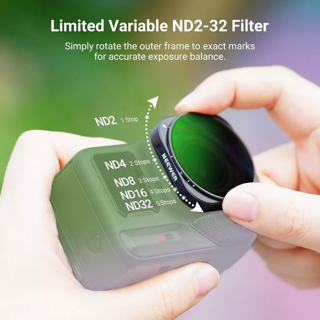 ตัวกรอง NEEWER Variable ND2-32 เข้ากันได้กับ Insta360 Ace Pro/Ace Pro 2 thumbnail 4