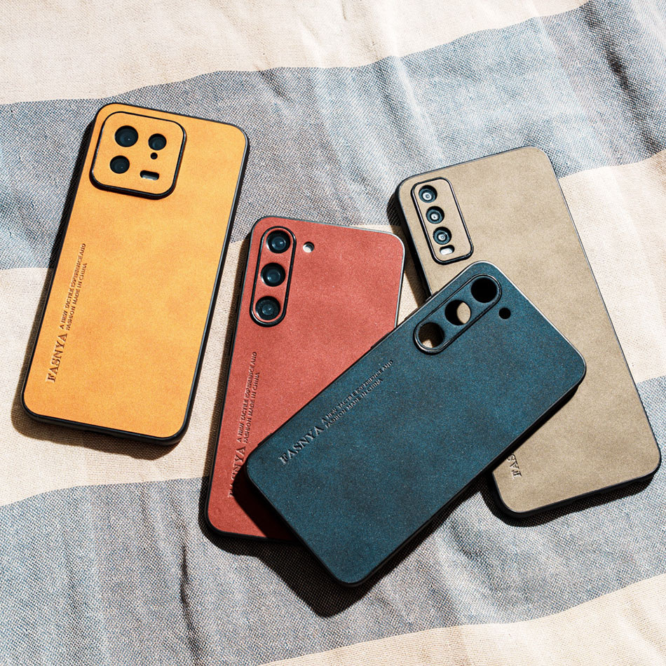 Skin-sensation สําหรับ Vivo Y52 Y72 5G Y75s Y53s V2041 V2111A V2058 Elegance Retro หนังเคสโทรศัพท์ลื่น Sweatproof ฝาครอบสีอ่อน slim กันกระแทก - รูปที่ 3