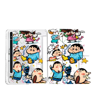 【พร้อมส่ง】เคสฝาพับอะคริลิคใส Samsung Galaxy Tab A11 A8/A9/S6 Lite/S7/S8/S9 fe/S7 FE/S10 Lite/A9+/S7+ ดีไซน์ Y กันกระแทก