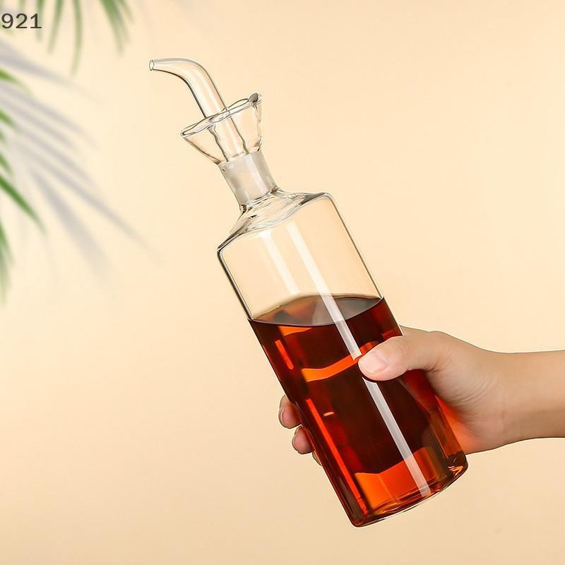 Nuanuaaa High Borosilicate Glass Oil หม้อในครัวเรือน Leak-proof Oil & Vinegar Pots ครัวซอสถั่วเหลือง