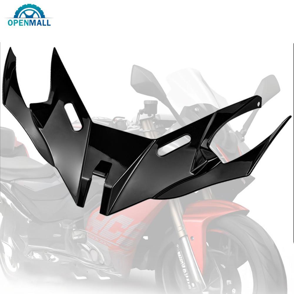 OPENMALL รถจักรยานยนต์ Winglet Aerodynamic Wing Shark Fin Air Intake Wing ด้านหน้าสปอยเลอร์คาง & Win