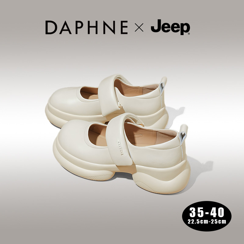 Jeep หนา Soled Mary Jane รองเท้าผู้หญิงฤดูใบไม้ร่วงสไตล์ใหม่สไตล์อังกฤษ Big Toe รองเท้า Retro รองเท้า