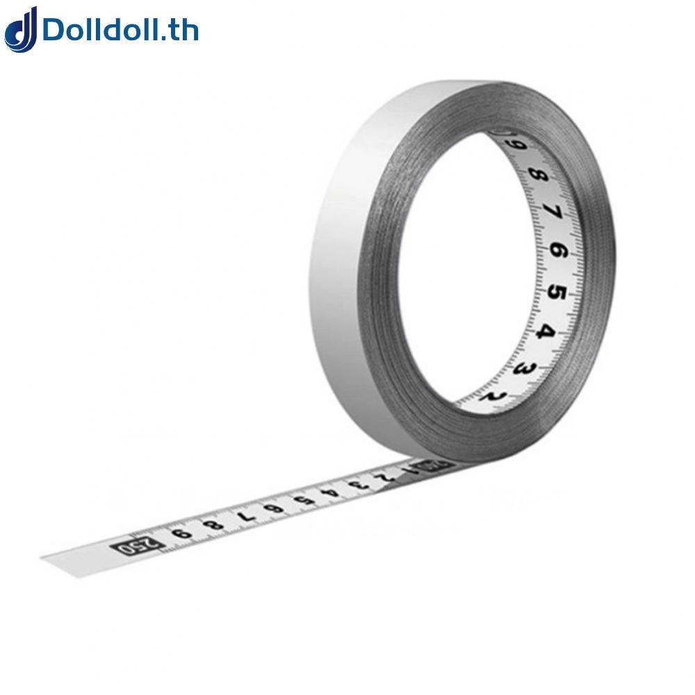 [Dolldoll]Measuring Tape 1M Workbench Ruler Ruler Tape Measure Silver Metric Metal Tape