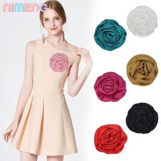 เข็มกลัดดอกไม้ขนาด 7 ซม. ม้วนแฮนด์เมดจากผ้า สำหรับตกแต่งเสื้…