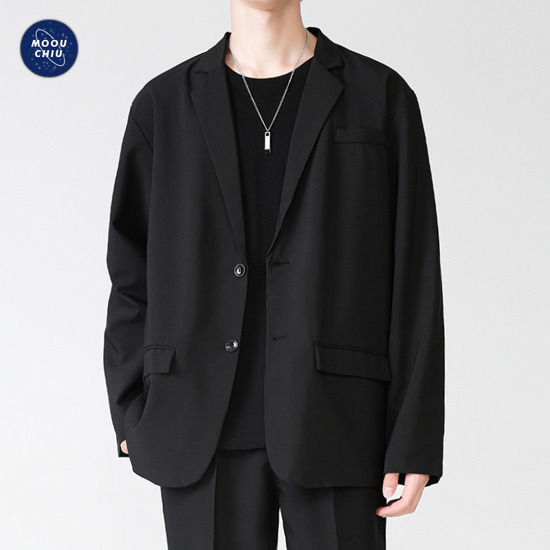เสื้อสูทลำลองสำหรับผู้ชาย สไตล์ยูปปี้และพรีปี้ ชุดเกาหลีอินเทรนด์ O5QP
