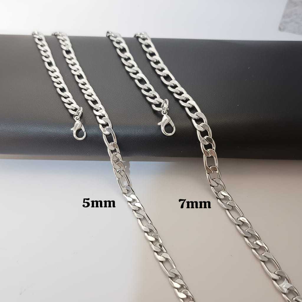 TITANIUM สร้อยคอสําหรับผู้ชายและผู้หญิง, RUST-RESISTANT และ FADE-RESISTANT, สร้อยคอ WIDTH 5 มม./7 มม