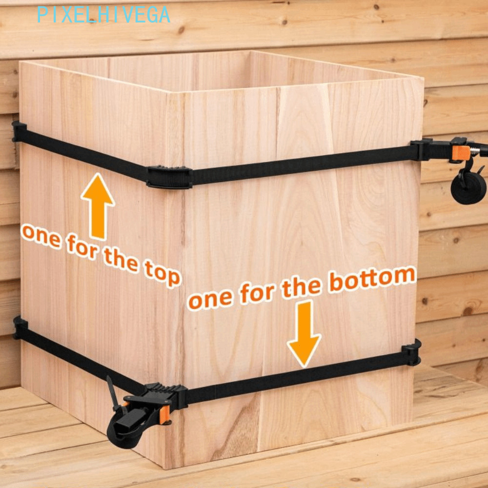 PIXELHIVEGA Band Clamp, Adjustable 4 Jaws Strap Clamp, มัลติฟังก์ชั่นมัลติฟังก์ชั่น Quick Release Va