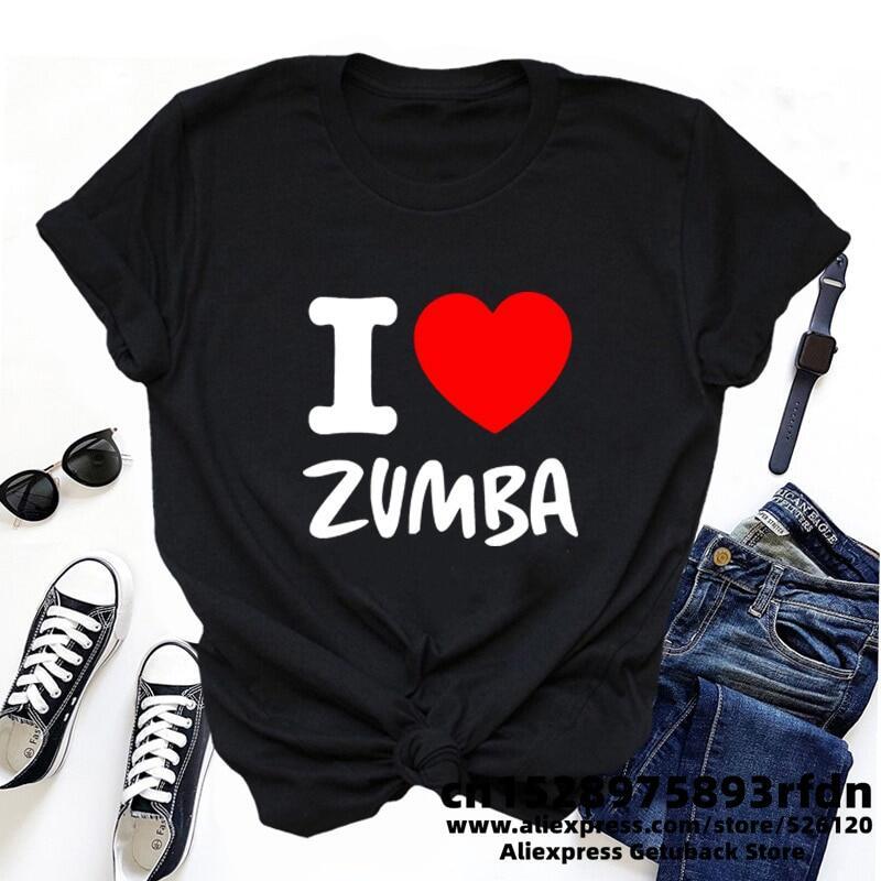 เสื้อยืด I Love Zumba - Streetweawr Women Fitness Workout Zumba Dance Tshirt 2026