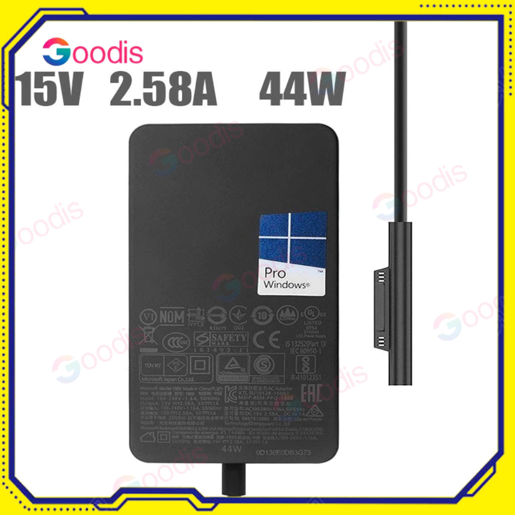 Microsoft Surface สายชาร์จ Power Adapter 44w 15V 2.58A Charger สำหรับ Surface Pro+Go TIS 62368-2561