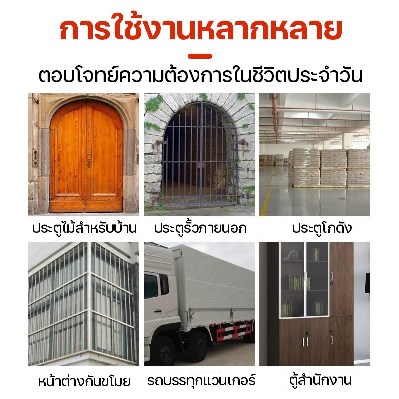 COD รวมกันล็อค ล็อครหัส กุญแจล็อครหัส 4 หลัก หนัก สังกะสีอัลลอยด์ กันน้ำ ทนสนิม รหัสปรับได้ สำหรับประตู ราคา ถูกที่สุด ดีลบีเคเค แกลเลอรีภาพที่ 9