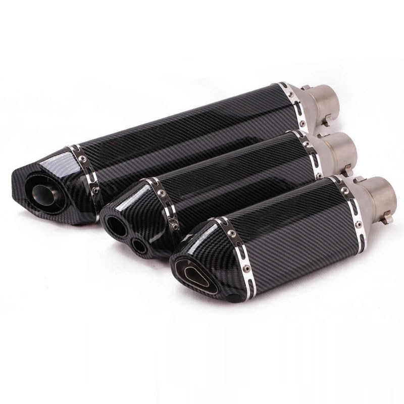 51mm Universal รถจักรยานยนต์ท่อไอเสียท่อ AK Racing สแตนเลสสําหรับ Z900 R6 R3 NINJA MT07 YZ15R