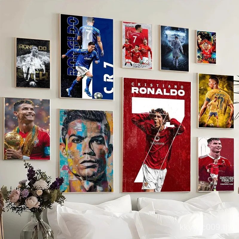 โปรตุเกสSuperฟุตบอลStar CR7 Cristiano Ronaldoอะนิเมะโปสเตอร์Stick HDคุณภาพโปสเตอร์Wall Artผ้าใบภาพวา