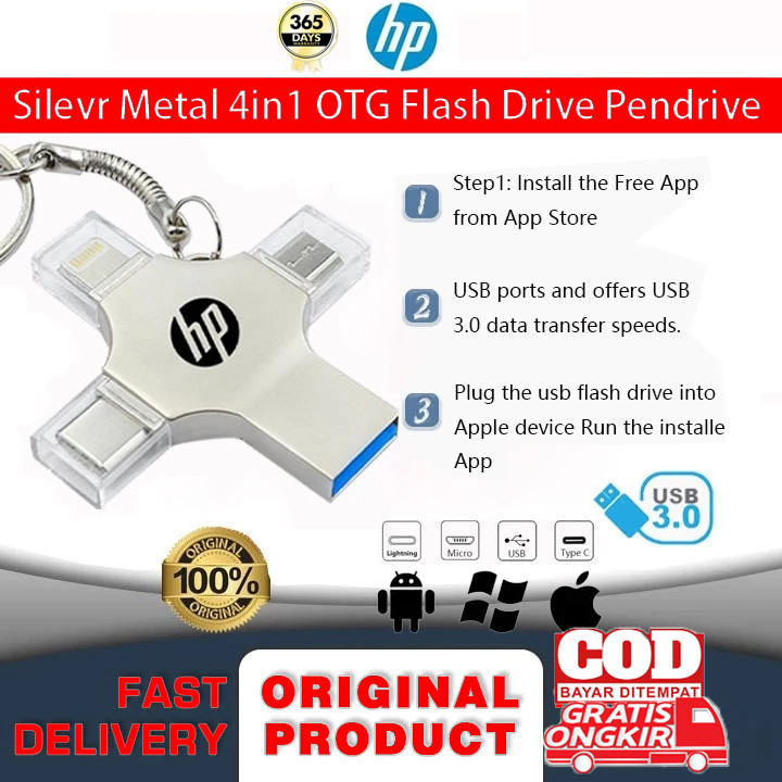 2TB 4 in 1 Pendrive USB 3.0 การ์ดหน่วยความจํา OTG แฟลชไดรฟ์ประเภท C ssd 1tb 128GB 256GB Memory Stick