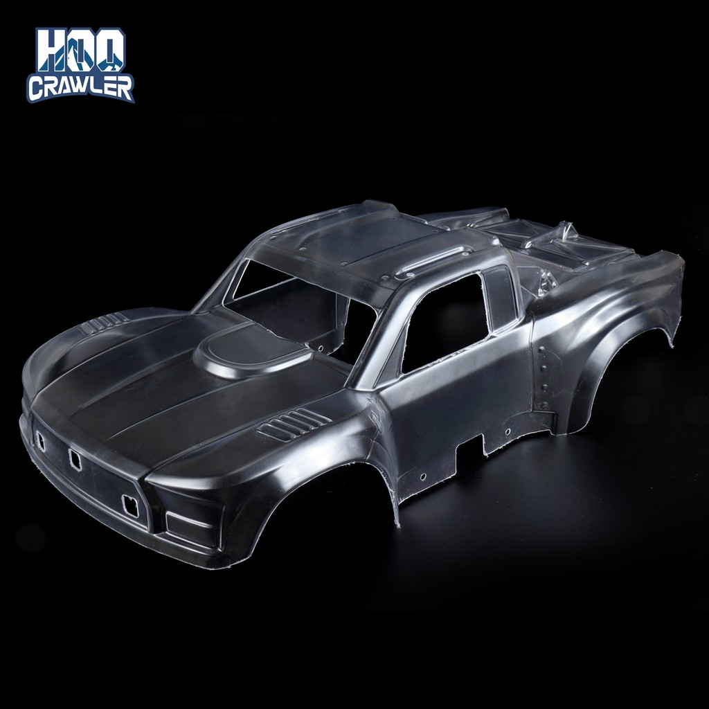 HooCrawler 1/14 RC Truk Bodyshell Pre-Cut Clear Pickup Body Shell Kit สติกเกอร์สําหรับ 1/14 Scale Arrma Mojave Grom RC รถบรรทุก