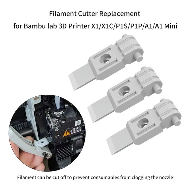 3PCSสําหรับBambu Lab X1/X1C/P1S/P1P/A1 Mini Filamentเครื่องตัด 3Dเครื่องพิมพ์เครื่องตัดอะไหล่สําหรับ
