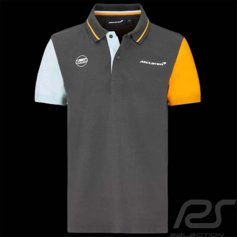 2024F1 Racing Jersey + McLaren F1 Jersey + ฤดูร้อนผู้ชายผู้หญิงเสื้อโปโลแขนสั้นสามารถปรับแต่งได้