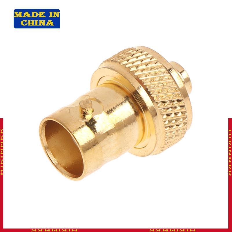 HIK ตรง Gold Plated BNC Female Jack to SMA Female RF Coaxial Connector Adapter