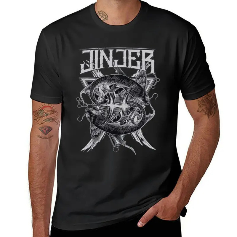 ที่สุด เสื้อยืด Jinjer เท่ห์ที่สุด เสื้อออกกำลังกายรุ่นใหม่ที่ปรับแต่งสำหรับผู้ชาย