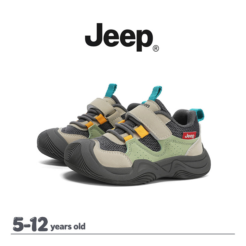 รองเท้าบูทหนังแท้สำหรับเด็กจาก JEEP กันน้ำ น้ำหนักเบา และกันลื่น เหมาะสำหรับเล่นกีฬาและกิจกรรมกลางแจ้ง