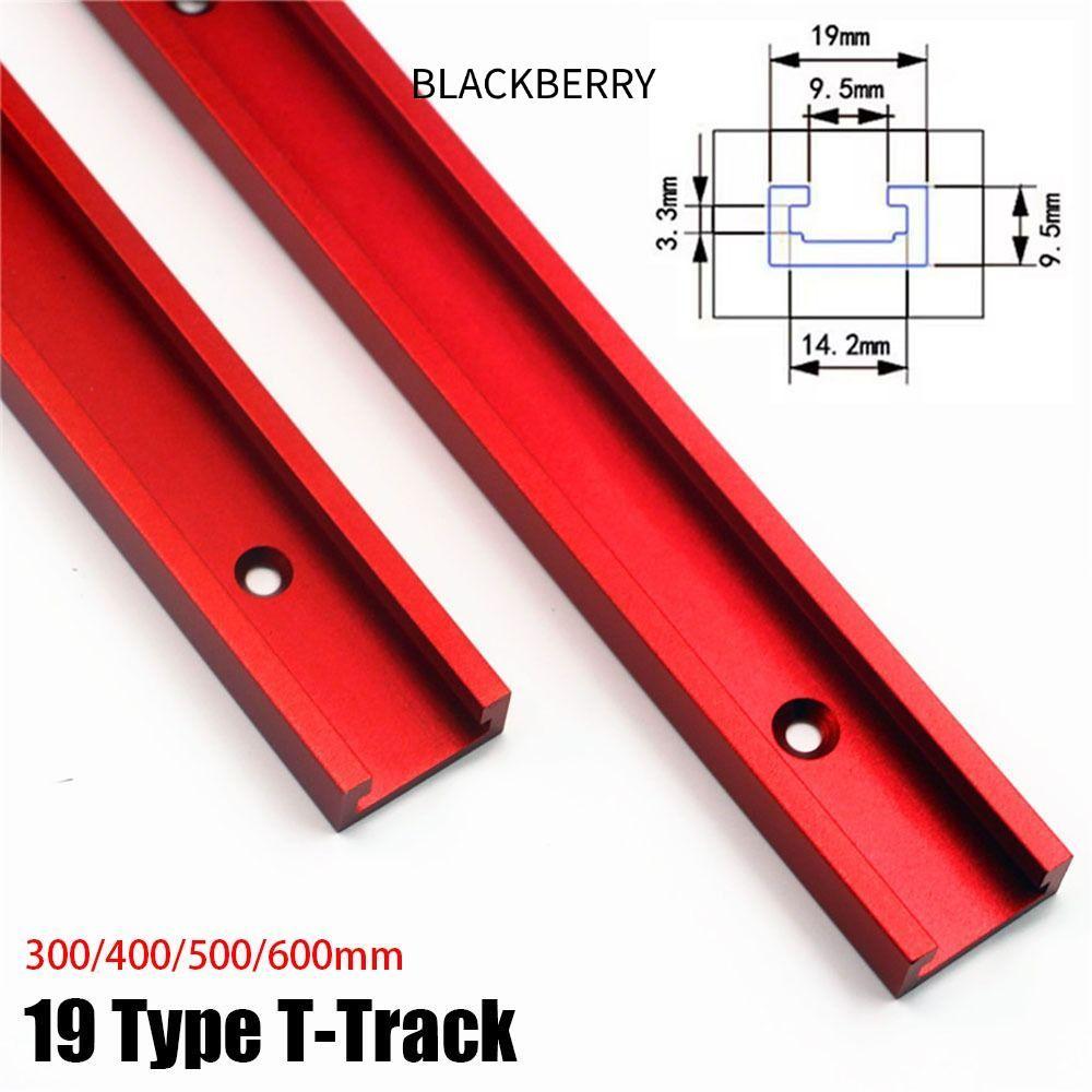 BLACKBERRY 1 ชิ้น T-Slot Track, T Slider Fixture Slot สไลด์ 300-600 มิลลิเมตร T-Track, ทนทาน 19 ประเ