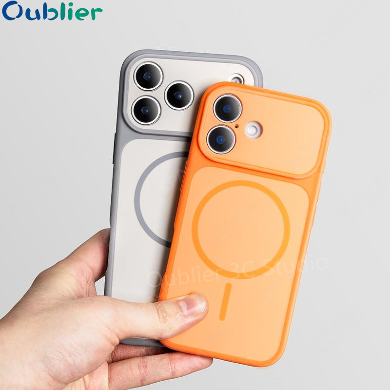 เคสโทรศัพท์ซิลิโคนแม่เหล็กบางเฉียบสำหรับ ไอโฟน iPhone 17 16 15 14 13 Pro Max เคส ดีไซน์ใหม่ ฝาหลังแข็งเป็นมิตรกับผิวสำหรับ iPhone 17 Pro Max Case น้ำหนักเบา บางเบา กันกระแทก