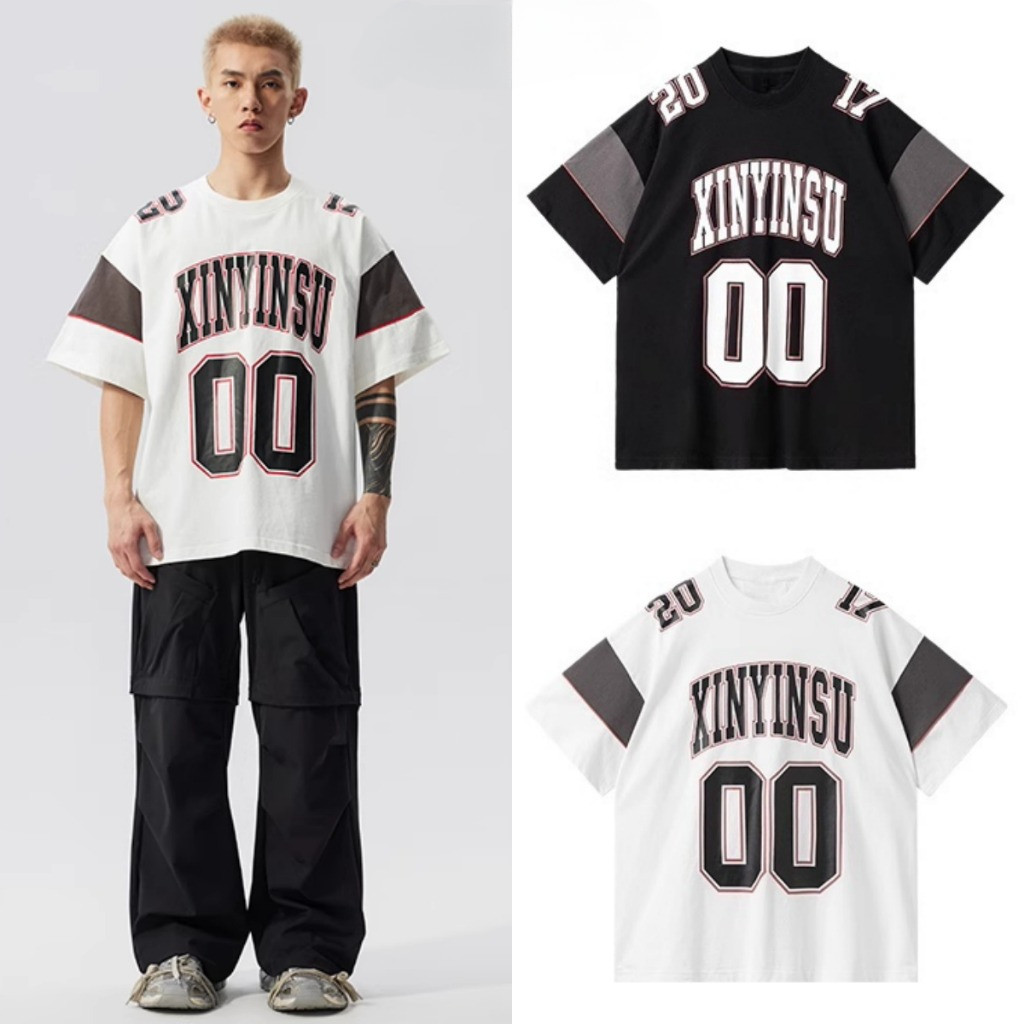Chaistyle เสื้อยืดแขนสั้น ลายพิมพ์ตัวอักษร สไตล์ฮิปฮอป สไตล์วินเทจแบบอเมริกัน สบายๆ