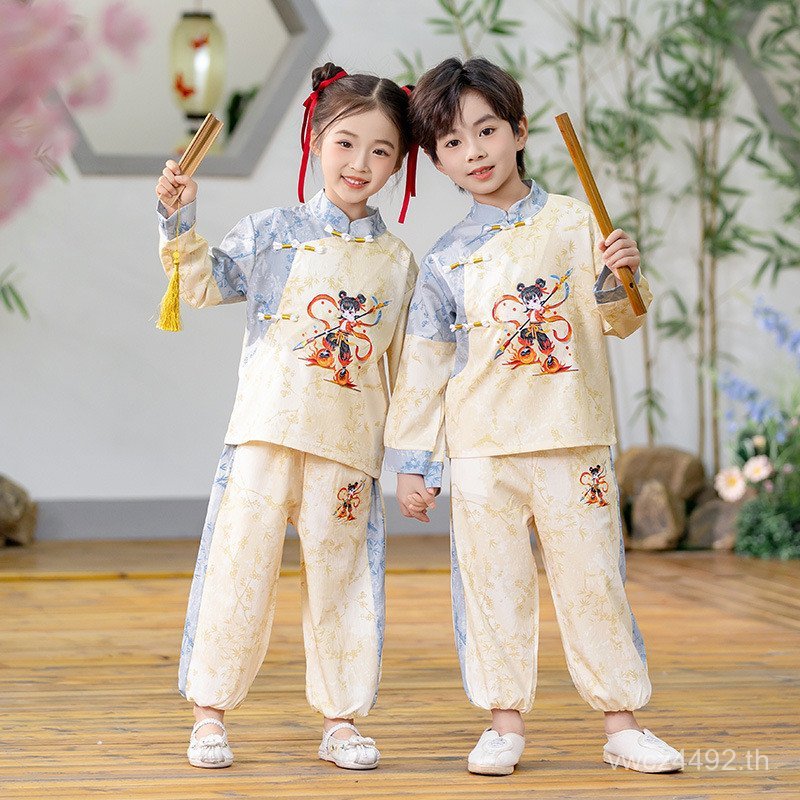 ชุดนักเรียนประถมและcosplay สไตล์ Nezha และHanfu Tang สำหรับเด็กผู้ชายและผู้หญิง
