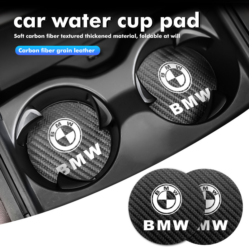 2pcs รถที่วางแก้ว Anti Slip ใส่ Coasters สําหรับ BMW Performance X1 M3 M6 F01 F02 E34 E36 E60 F10 F2