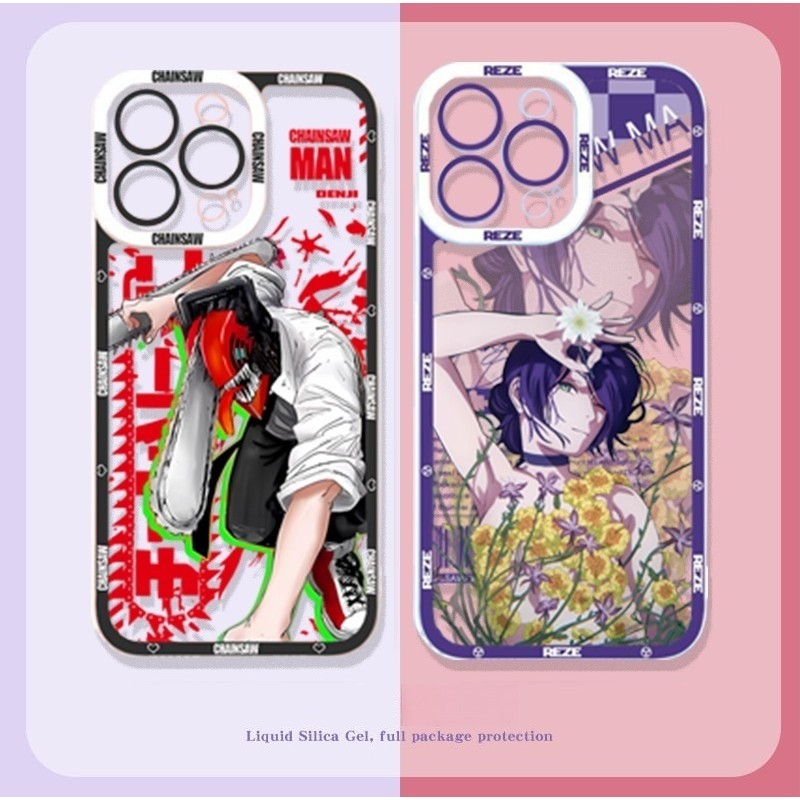 โทรศัพท์มือถือสําหรับ OPPO A3 A5 A6 PRO A6X A38 A18 A5 A9 2020 A79 A2 A17 A78 A76 A96 4G A60 A16 A16S เคสโทรศัพท์ Clear อะนิเมะ Soft Chainsaw Man ซิลิโคน ราคา ถูกที่สุด ดีลบีเคเค แกลเลอรีภาพที่ 8