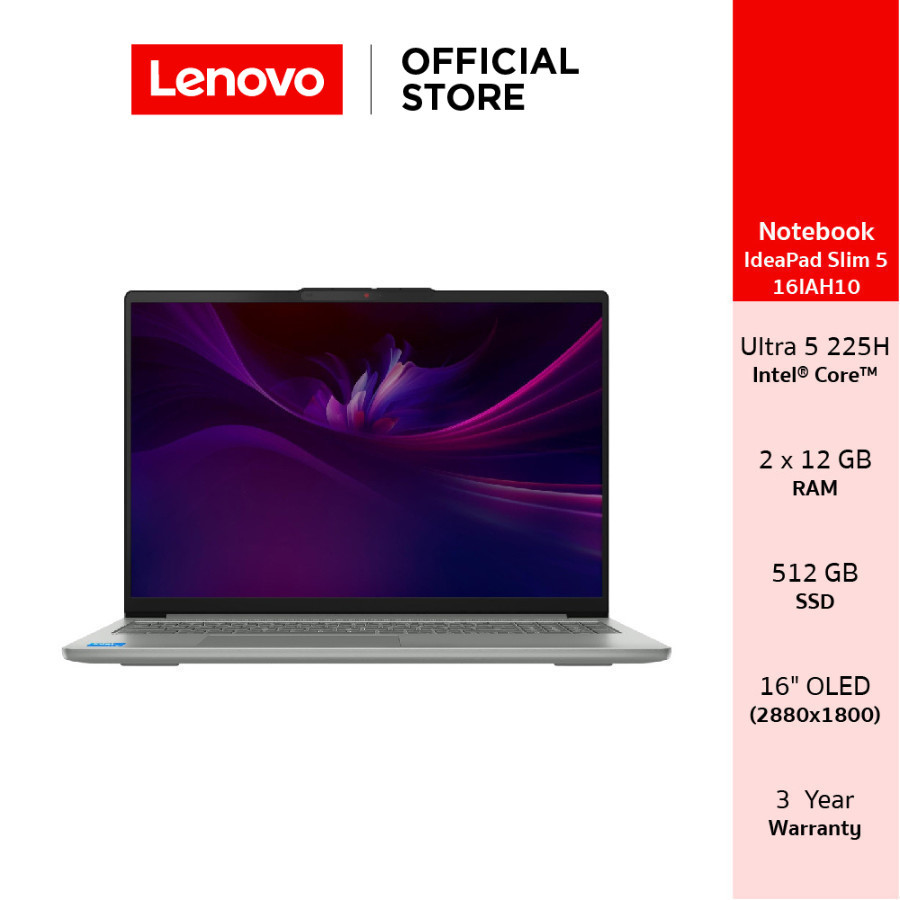 Lenovo Ideapad Slim 5 16IAH10(83ND000PTA)Notebook Intel Core Ultra 5 225H 24GB SSD 512GB 16" OLED