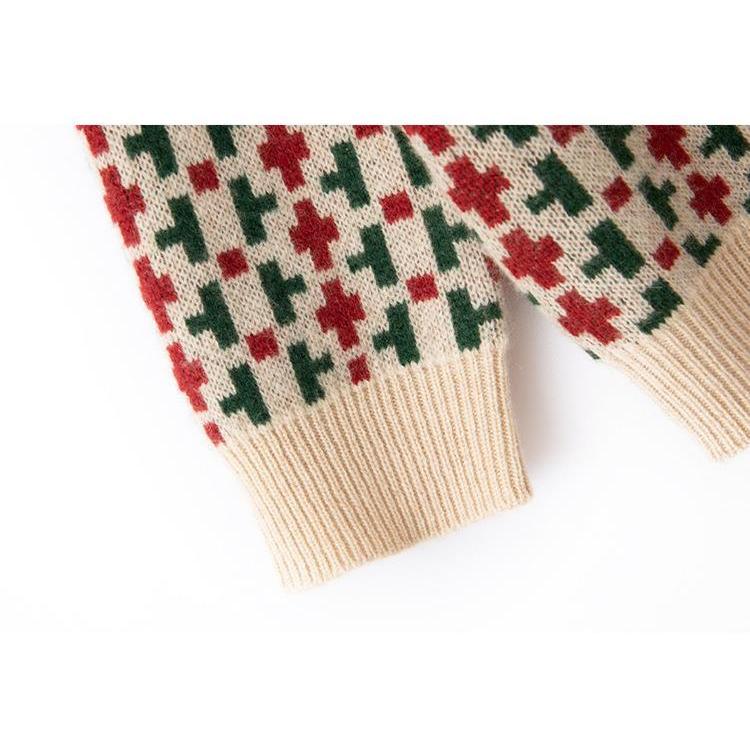 เสื้อกันหนาวแคชเมียร์สำหรับสุภาพสตรี ฤดูหนาว ทรงรอบคอลายขี้เกียจ ผ้าแจ็คการ์ด สีคมชัด PTB2