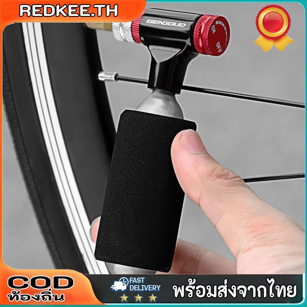 CO2 จักรยานยาง Inflator CO2 ปั๊ม Inflator หัว Schrader & Mini Bike CO2 หัวฉีดฟองน้ําสําหรับ MTB จักร