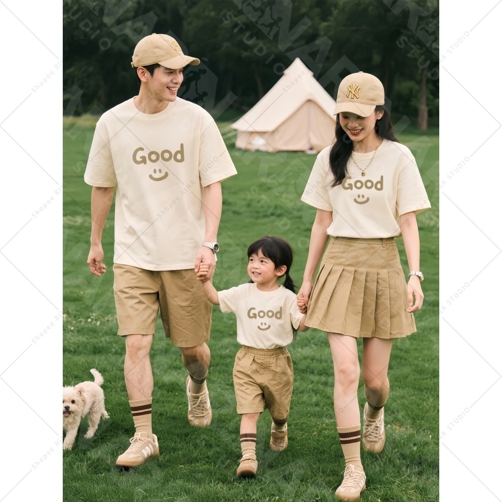 🔥พร้อมส่ง&COD🔥RINA STUDIO🔥 2025แบบใหม่ ทีชิร์ตผ้า cotton เอวกลม ชุดพ่อแม่ลูก ชุดครอบครัว ชุดแม่ลูก#2 - รูปที่ 2