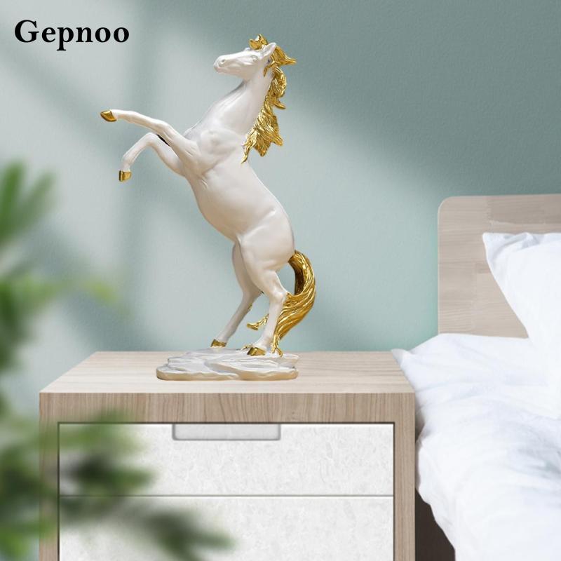 [Gepnoo] ตุ๊กตารูปปั้นม้าลาดเอียงเดสก์ท็อปตู้ไวน์ตกแต่งงานศิลปะของขวัญ - รูปที่ 4