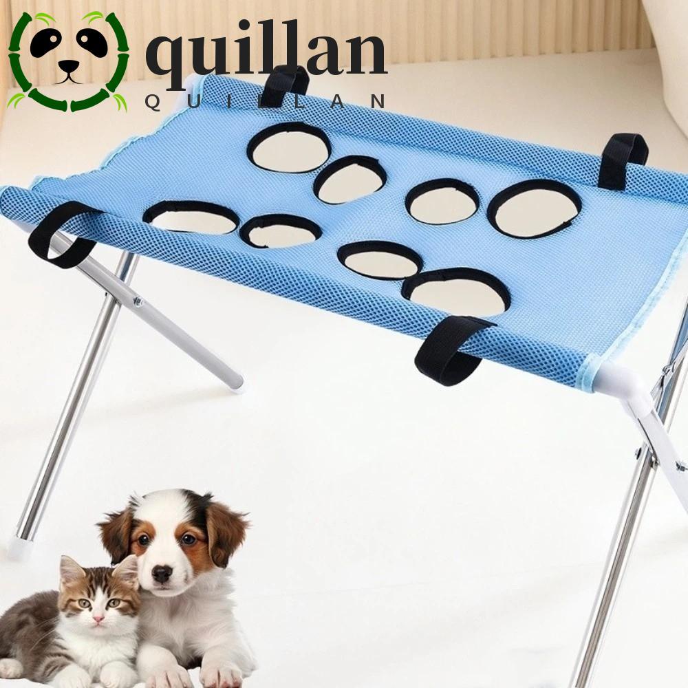 QUILLAN Pet Grooming Hammock, ปรับกรอบสนับสนุน Puppy Nail Clipping Holder, Multi Functional ทนทานที่