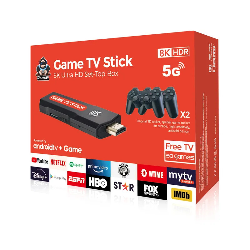 X2 วิดีโอเกม stick Android 12 8K กล่องทีวีระบบคู่ 2.4G/5G คอนโทรลเลอร์ไร้สายคู่ Retro 10000 เกมสําหรับเด็กคริสต์มาสของขวัญ LA4L