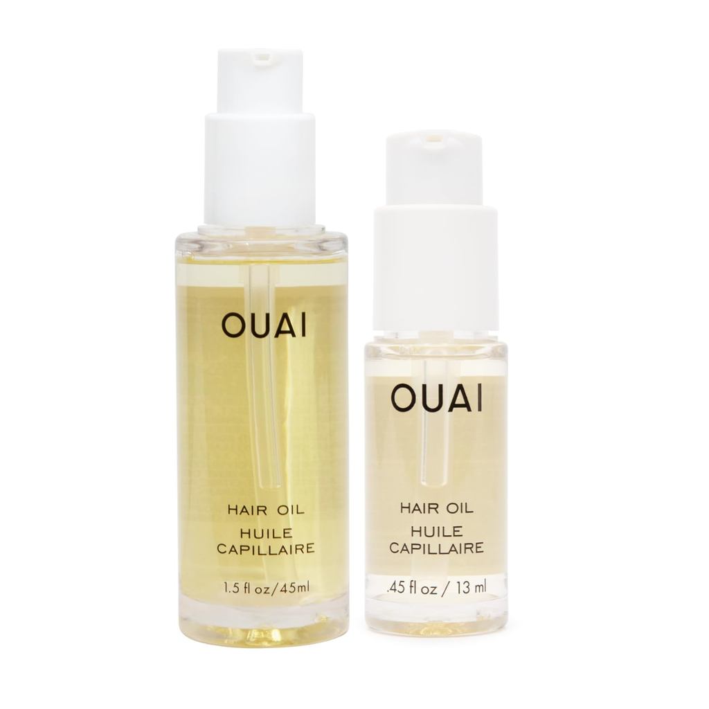 OUAI Hair Oil Bundle - Hair Heat Protectant Oil for Frizz Control - Adds Hair Shine and Smooths Spli