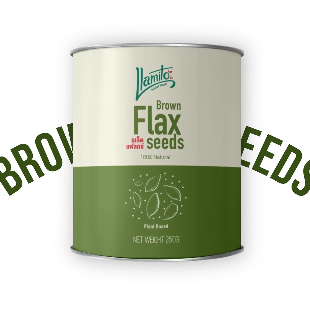 Llamito Brown Flaxseed (250g.) เมล็ดแฟล็กซ์