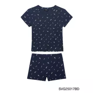 เซ็ตชุดนอน เสื้อแขนสั้น กางเกงขาสั้น รหัส SVG25017